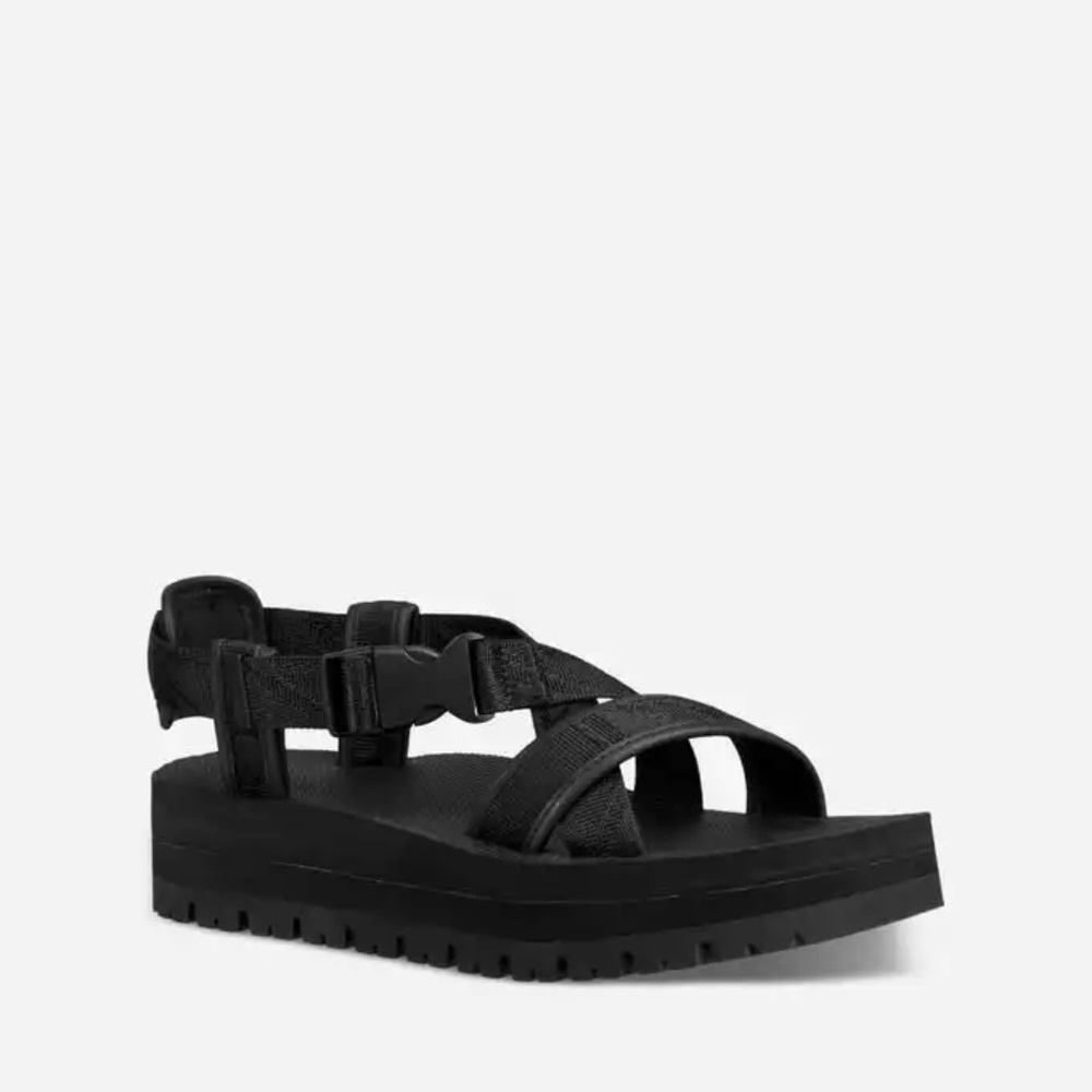 Teva Indio Whip Platform Sandal in Black